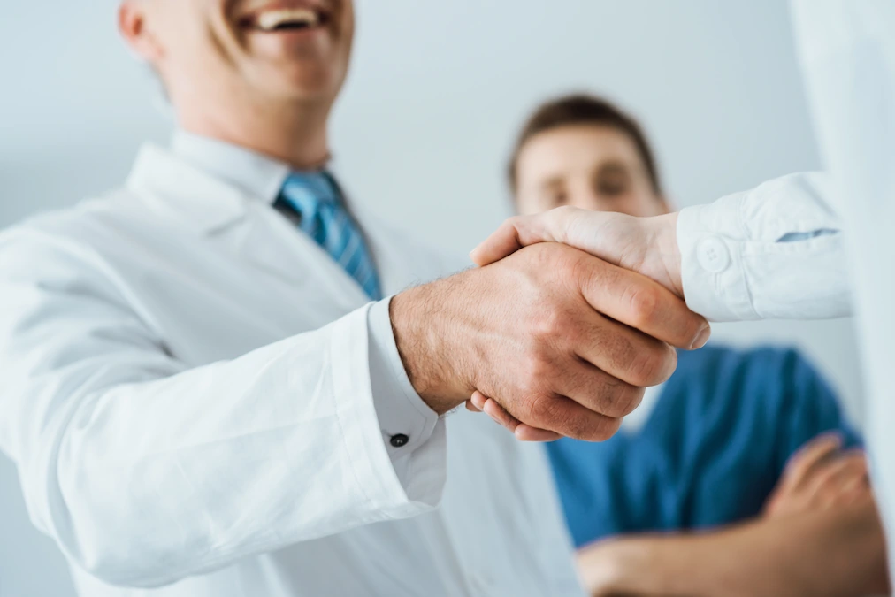 doctors shaking hands