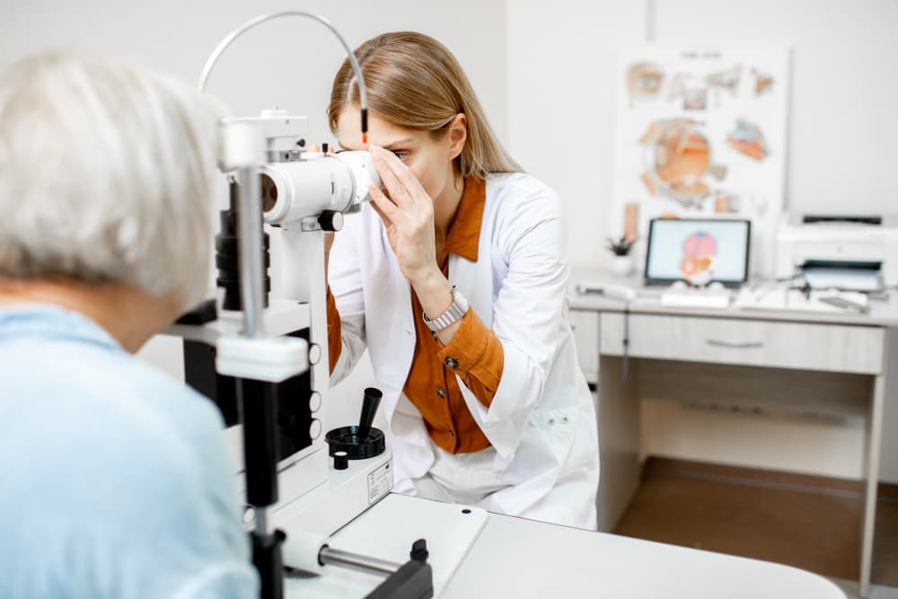 Eye Doctor Doing Exam